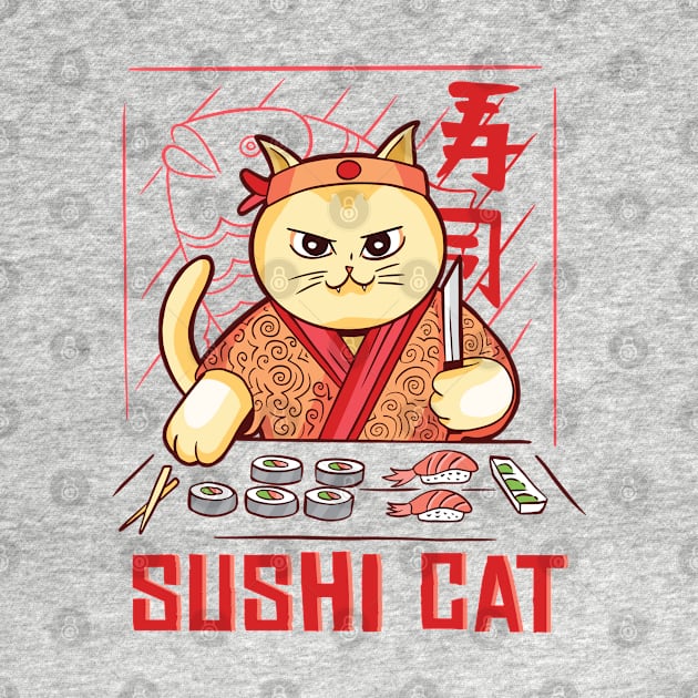 Sushi Cat by Safdesignx